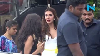 Esha Gupta spotted on the sets of High Fever