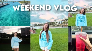 WEEKEND VLOG! | sunsets| beach day| dunkin| grwm| nails