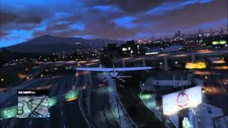 Grand Theft Auto Online - Freemode: Kill Guy at Sandy Shores Airfield & Fly Plane Over Los Santos