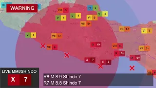 [CURSED EARTHQUAKE SCENARIO] M 9.2 Mexico City Earthquake with Earthquake and Tsunami warning