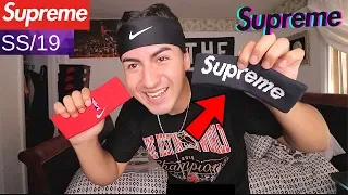 NBA SUPREME SS/19 HEADBAND!🔥(RED & BLACK) REVIEW & UNBOXING