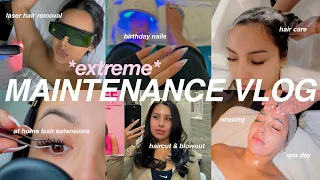 *extreme* BEAUTY MAINTENANCE ROUTINE botox, filler, nails, haircut, lashes, self care vlog