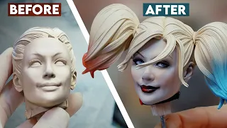 Painting the Harley Quinn Premium Format Figure | Behind the Scenes
