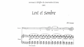 Jules Massenet: "Lent et Sombre" Morceaux à déchiffrer (1882)