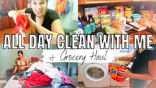 ALL DAY CLEAN WITH ME | WEEKLY GROCERY HAUL FAMILY OF 5 | THE SIMPLIFIED SAVER