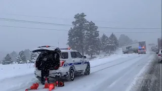 01-26-2021 Williams, AZ - Dangerous Road Conditions on I-40 with Crashes