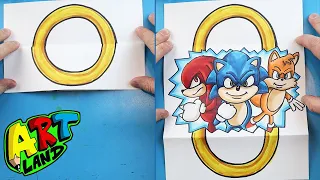 How to Draw a SONIC 2 SURPRISE FOLD