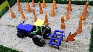 DIY TRACTOR MAKING MINI MODERN PLOUGH MACHINE SCIENCE PROJECT FOR CARROT GARDEN | TRACTOR CULTIVATOR