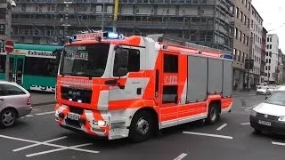 [Massiver Horneinsatz/Rettungsgasse] BF + RTW JUH im Verkehrschaos Frankfurt/Main (HD)