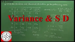 Class 11 Maths Statistics find the variance and standard deviation