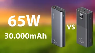 So sánh nhanh 2 pin dự phòng KHỦNG : 30.000mAh - 65W giá hợp ví đến từ USAMS