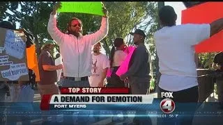 city council meeting protest