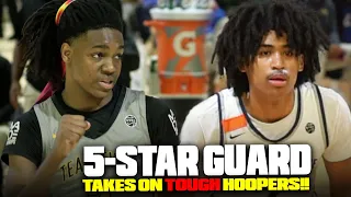 5-STAR GUARD Dylan Harper Faces TOUGH Team Thad Squad!! | Nike EYBL Highlights