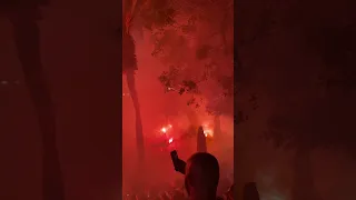 Israel 🇮🇱 Maccabi Haifa fans celebrating winning the championship after beating Maccabi Netanya 5-1