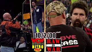 WWF RAW vs. WCW Nitro - October 2, 2000 Full Breakdown - Austin v Foley/Gunn - Russo Relinquish Belt