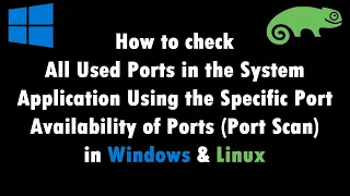 Windows / Linux: Checking Port Status and Application using the Specific Port, then Port Scan