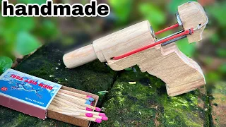 Interesting | How I made my childhood toys out of wood and matches Đồ chơi với que diêm