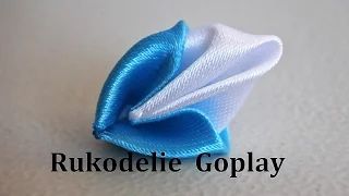 Двойной лепесток как сделать? Цветы из ткани Handmade DIY канзаши