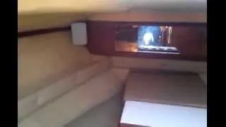 1979 Sea Ray SRV 240 Weekender cabin interior after restoration.