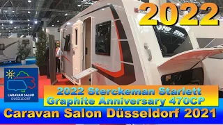 2022 Sterckeman Starlett Graphite Anniversary 470CP  Interior and Exterior  Walkaround Caravan Salon