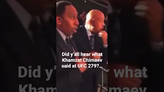 Crowd reaction to Khamzat Chimaev Octagon Interview | UFC 279 on 9/11.