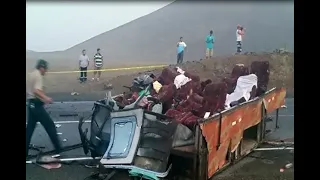 Accidente entre autobuses deja 34 muertos en Perú