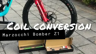 Marzocchi Bomber Z1 Coil Conversion DYI install.