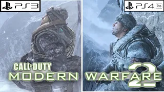 Call Of Duty Modern Warfare 2 Original VS Remastered Graphics Comparison Gameplay / PS3 VS PS4 PRO
