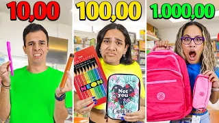 MATERIAL ESCOLAR DE 10, 100 E 1.000 REAIS - JULIANA BALTAR