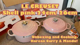 Le Creuset Unboxing and Cooking Korean Curry 🥘 and Mandu! 🥟 르크루제 언박싱