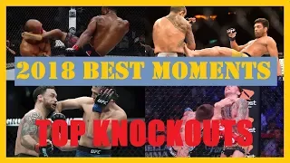 UFC MMA 2018 BEST MOMENTS - BEST KNOCKOUTS OF THE MONTH