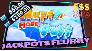 MULTIPLE JACKPOTS IN THE HIGH LIMIT ROOM 🎰 HUFF N MORE PUFF