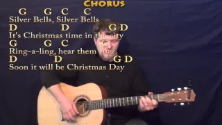 Silver Bells (Christmas) Strum Guitar Cover Lesson in G with Chords/Lyrics