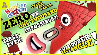 Is it possible?!! Numberblock ZERO vs tower 1000 Super Duper Rectangle