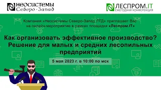 Как организовать эффективное производство? Решение для малых и средних лесопильных предприятий