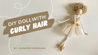 DIY doll with curly hair  عروسک مکرومه موفرفری