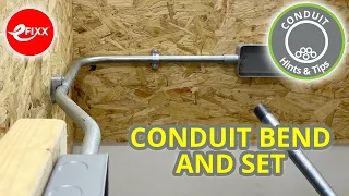 How to put a 90 Degree Bend and a Double Set into one length of Steel Conduit!