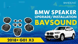 Bavsound BMW Speaker Upgrade 2018+ G01 X3 Installation Video