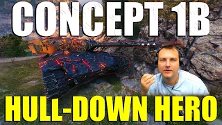 CONCEPT 1B: Hull-Down Masterclass! | World of Tanks