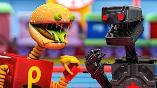 LUNCH Boxy Boo VS ROBOT Boxy Boo (Poppy Playtime Animation)