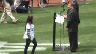 Charice Pempengco sings the National Anthem at Dodgers Opening Day 2009!