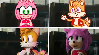 Sonic The Hedgehog Movie AMY SONIC BOOM Vs TAILS SONIC PRIME Uh Meow All Designs Compilation