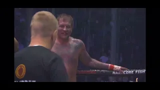 Джефф "Снеговик" Монсон vs Александр Емельяненко. Бой на голых кулаках на HARDCORE