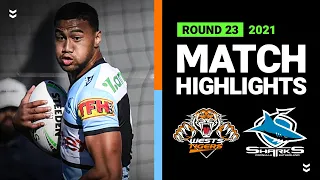 Wests Tigers v Sharks Match Highlights | Round 23, 2021 | Telstra Premiership | NRL