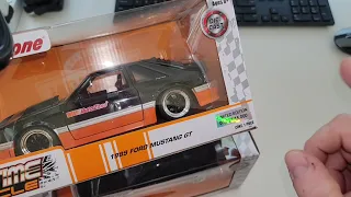 Jada 1:24 AutoZone Exclusive BigTime Muscle 1989 Ford Mustang GT Diecast Model Black