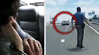 Man in Handcuffs Steals Police Car