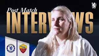 HAYES, FISCHEL & LAWRENCE Post-Match reaction | Chelsea Women 3-2 AS Roma | Chelsea FC 2023/24