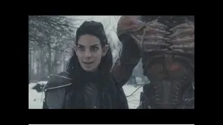 The Outpost.Woman vs Monster.Super action movie.Movie scene