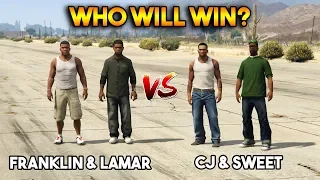 GTA 5 VS GTA SAN ANDREAS : FRANKLIN and LAMAR VS CJ and SWEET (WHO WILL WIN?)