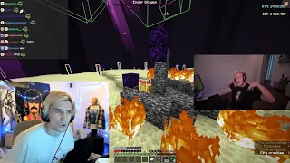 xQc Reacts to Tfue Getting A New Minecraft PB